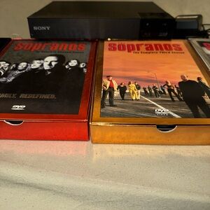 Sony Blu Ray DVD Player with Complete Sopranos VHS Set